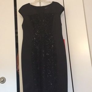 Black Front Sequence Dress
